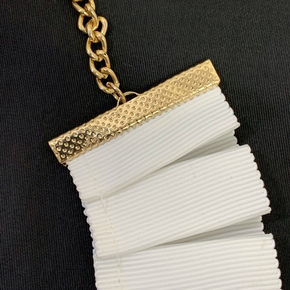 INC Crystal & White Stone Ribbon Choker Necklace - Picture 4 of 15